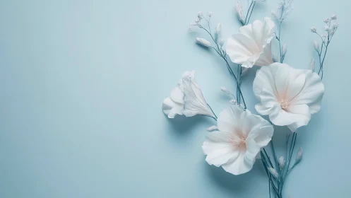 Delicate White Blossoms in Soft Serenity