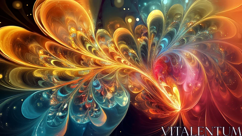 Swirling Cosmic Petals in a Luminous Color Dance.