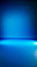 Soft blue glow stretches into a calm, dreamlike horizon