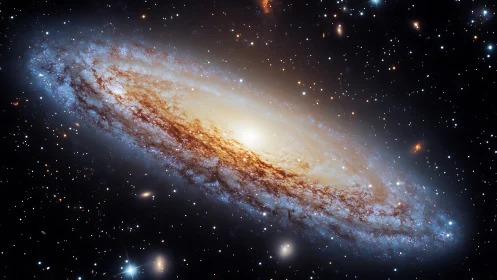 Spiral starforge drifts through velvet night of distant space.