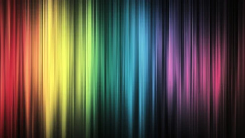 Vertical chromatic spectrum bands with motion-blur abstraction.