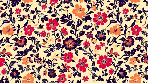 Sunlit crimson garden scattered across buttery silence.