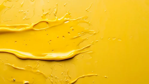 Sunny yellow paint ripples inviting playful creativity.