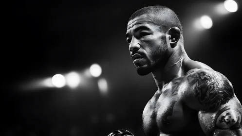 Shirtless male athlete with visible musculature, portrait