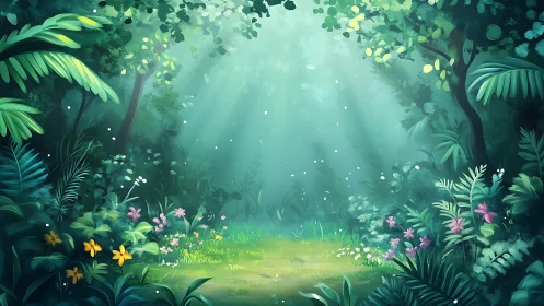 Enchanted Forest Glade Where Nature Glows with Magic.