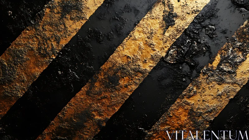 Grungy Hazard Stripes Texture with Weathered Industrial Style.
