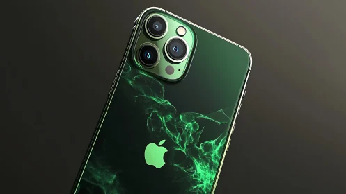 iPhone 11 Pro Max Green Neon Design Concept.