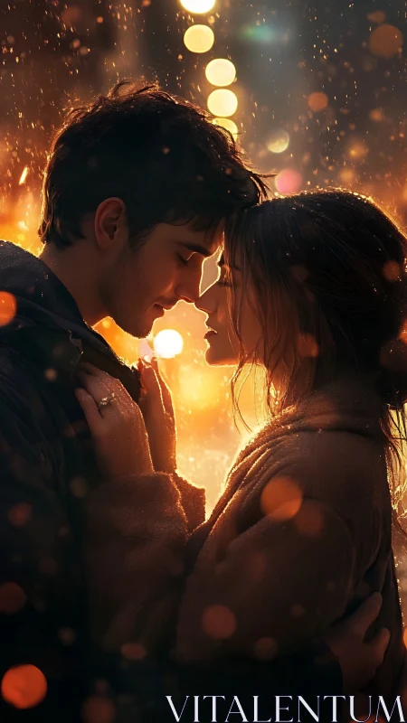 Intimate Silhouettes with Urban Bokeh Lighting