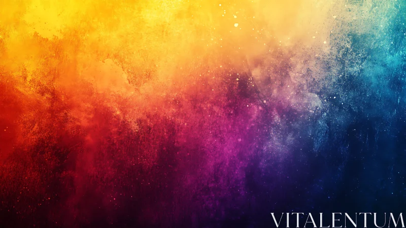 Chromatic dust gradient with luminous textured spectrum.