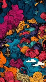 Chromatic dream currents swirl through cloud-kissed canyons.