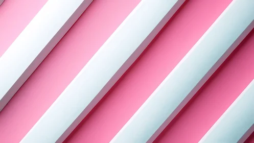 Diagonal white beams contrast clean pink background plane