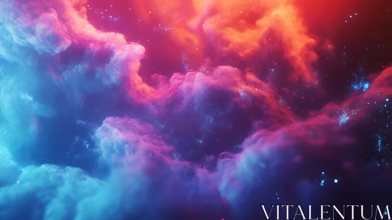 Nebula Daydreams in Neon Drift Between Fire and Frost.