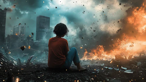 Quiet courage in the heart of a shattered burning city.