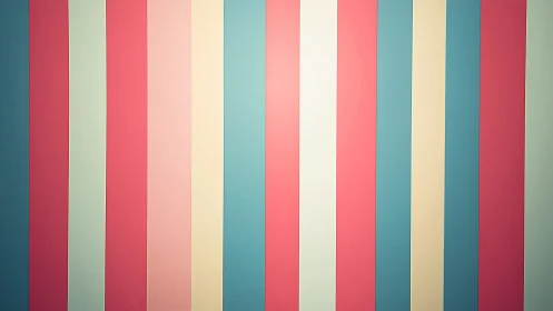 Vertical pastel stripes create balanced geometric rhythm.