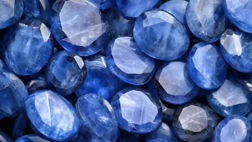 Moonlit sapphires crowd together and trade quiet constellations