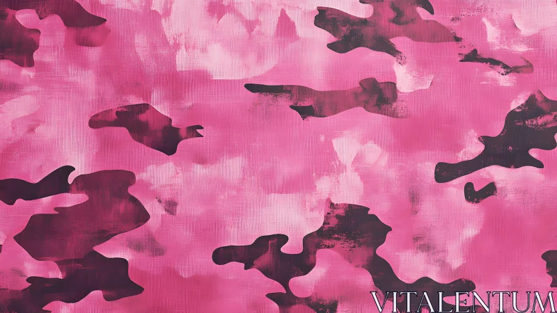 Pink camouflage pattern with abstract painted style background.