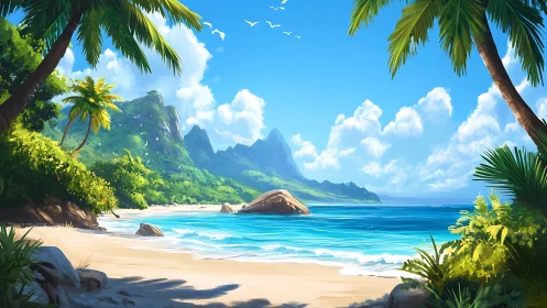 Paradise Beach Escape: Tropical Island Dreams Await