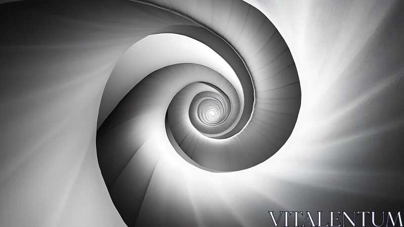Spiral structure forms concentric tunnel in grayscale light