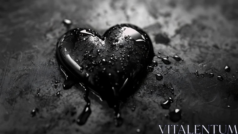 Water Droplets Form a Beautiful Heart Shape