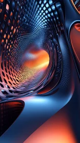 Parametric tunnel of perforated metallic surfaces and light gradients