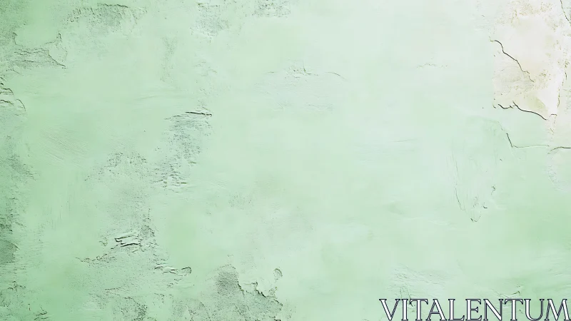 Mint plaster daydream drifts softly across cracked walls