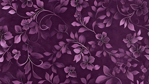 Purple-toned digital floral pattern covers the entire frame.