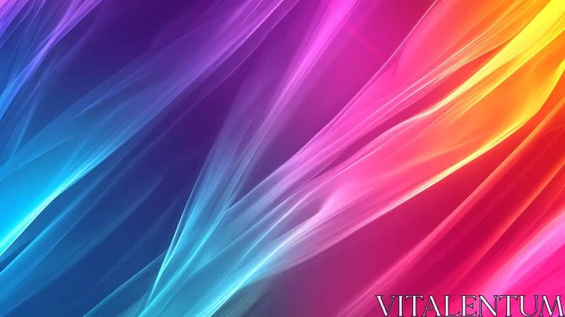 Diagonal multicolor light waves on smooth gradient background.