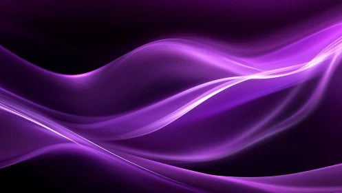 Soft violet light waves drift gently across a calm night