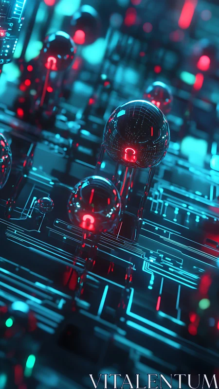 Cybersecurity lock icons on illuminated digital circuit.