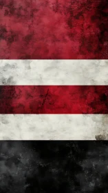 Textured tricolor flag bands with distressed pigment strata.