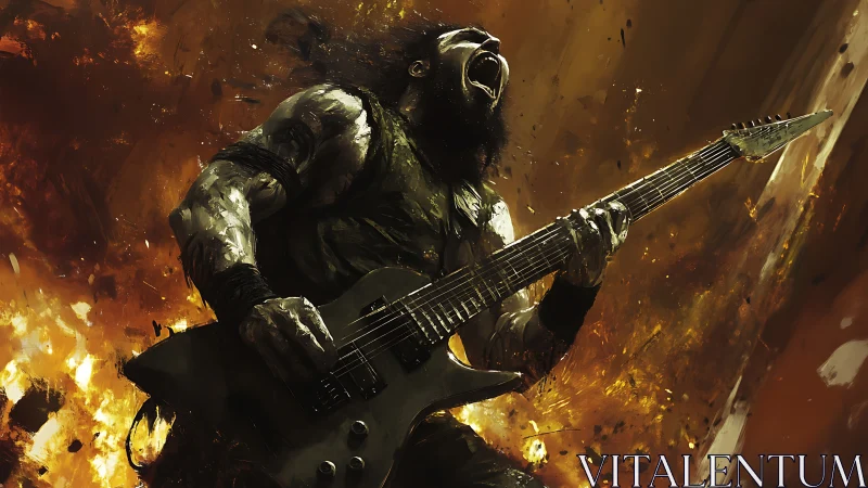 Firestorm guitar solo erupting in electric passion.