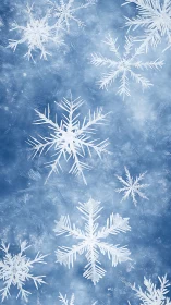 Digital rendering shows white snowflakes on blue field