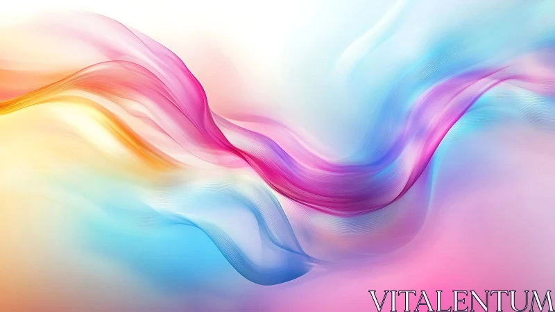 Silken aurora ribbons drift through a pastel dreamscape sky.