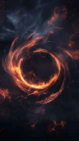 Luminous Vortex: Concentric Fire Ring with Radiant Energy Dynamics.
