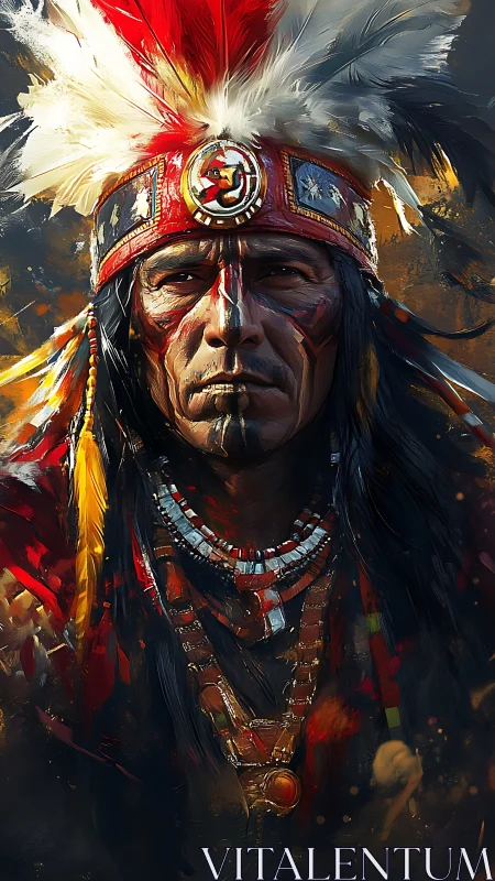 Fire-feathered elder under storms of paint and memory.