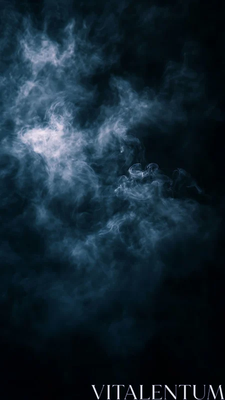Dark atmospheric smoke cloud swirling in moody blue tones.