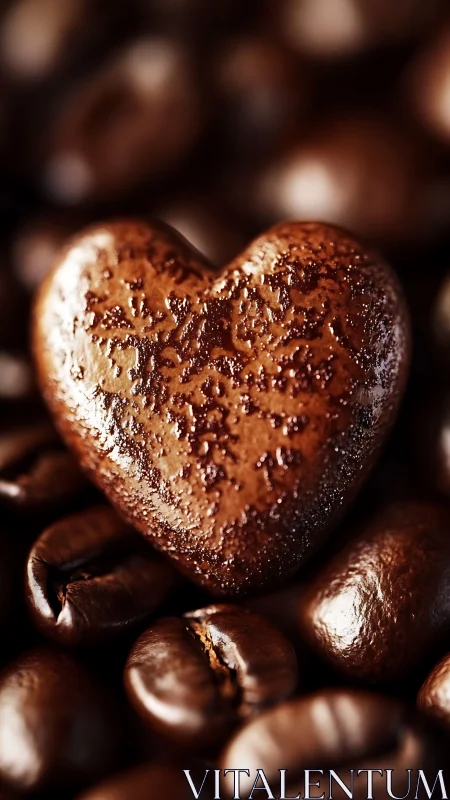 Luxurious Heart-Shaped Chocolate Dusted with Cocoa Powder