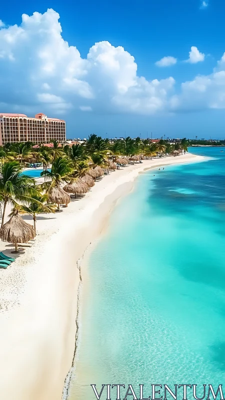 Turquoise Paradise: Where Palms Kiss Pristine Shores