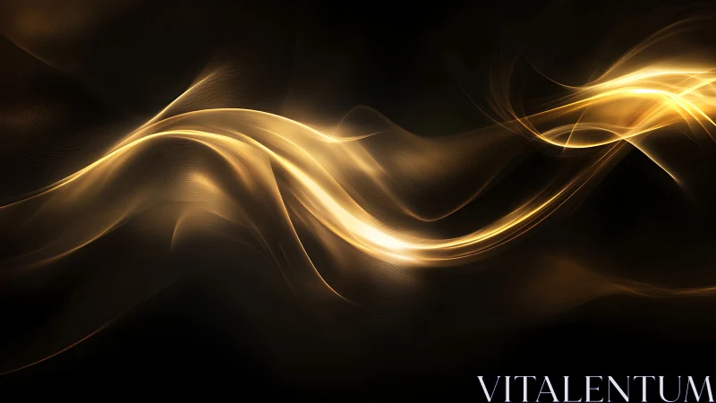 Liquid gold ribbons gliding through a velvet cosmic hush.