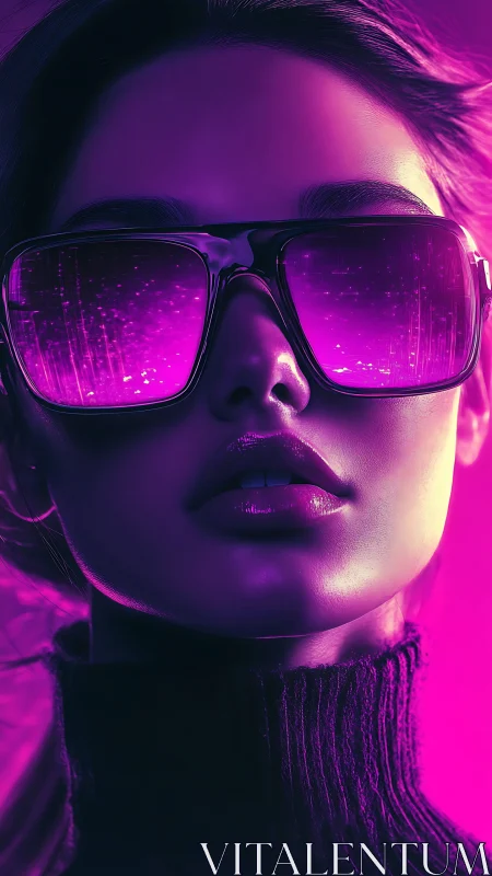 Neon-tinted dreamer rewrites the skyline in mirrored magenta