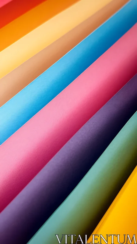 Soft rainbow paper stripes rolling into gentle color joy.