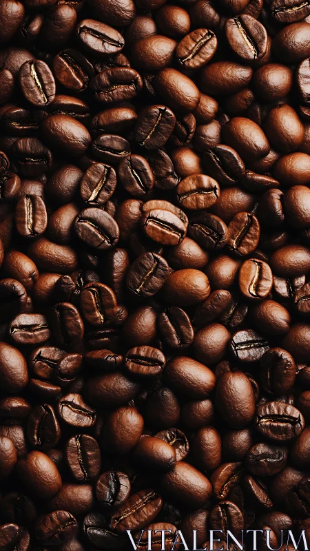 Rich roasted coffee beans glowing with cozy warmth.