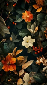 Blooming Garden Beauties with Warm Autumn Tones