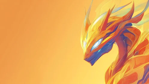 Solar flare dragon crowned in glassfire circuitry glare.