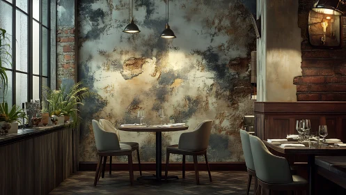 Rust kissed bistro corner where urban romance lingers softly.