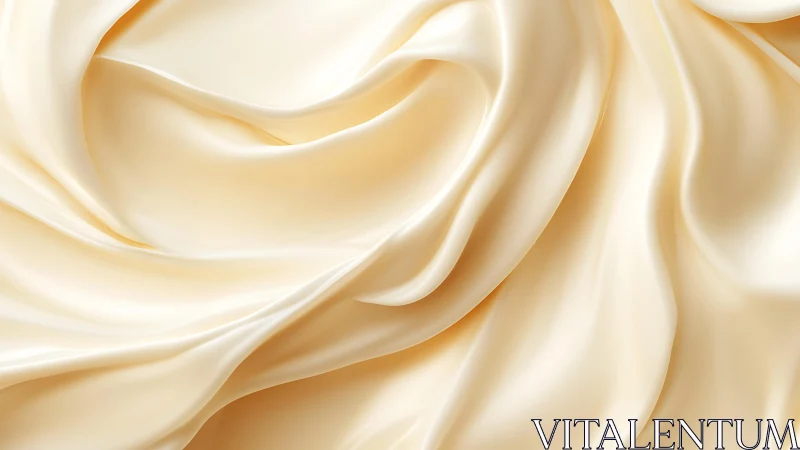 Creamy silk fabric folds in soft, elegant abstract background.