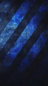 Diagonal cobalt bands cut across textured midnight field