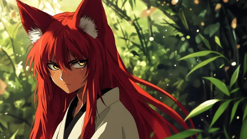 Fox-eared wanderer rests in dappled forest sunlight.