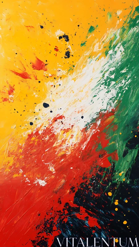 Colorful abstract splash celebrates bold expressive energy