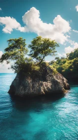 Tropical Paradise: Where Ancient Rock Meets Azure Waters.